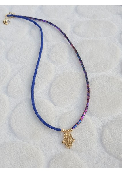 Afgan Taş Fatma Ana Eli Gümüş Kolye