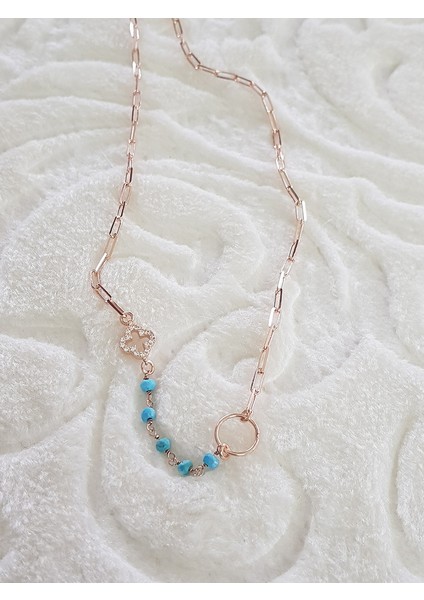 Firuze Taş Tasarım Gümüş Kolye