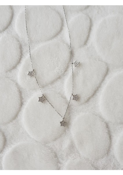 Yıldız Sallantılı Gümüş Kolye