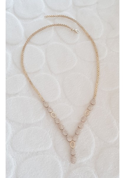 Altın Kaplama Gerdanlıklı Gümüş Kolye modelleri