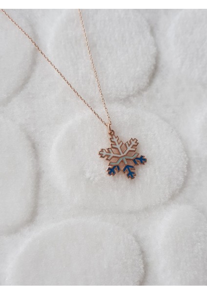 Mineli Kar Tanesi Gümüş Kolye