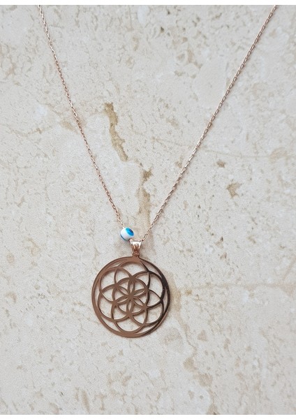 Lotus Lazer Kesim Gümüş Kolye fiyatları