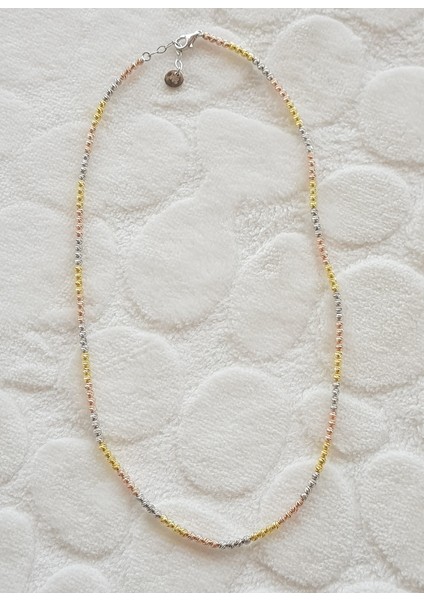 Dorika 3 Renk Gümüş Kolye