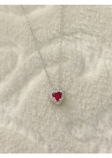 Swaroski Taş Kalp Gümüş Kolye fiyatları