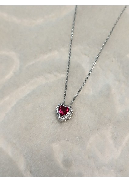 Swaroski Taş Kalp Gümüş Kolye modelleri