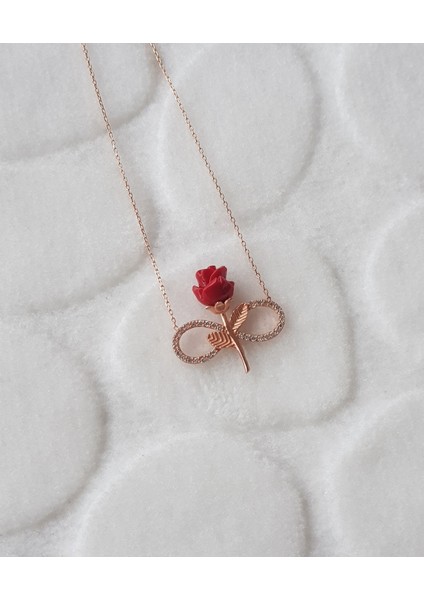 Sonsuzluk Gül Gümüş Kolye