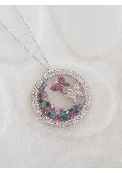 Kelebek Gümüş Kolye