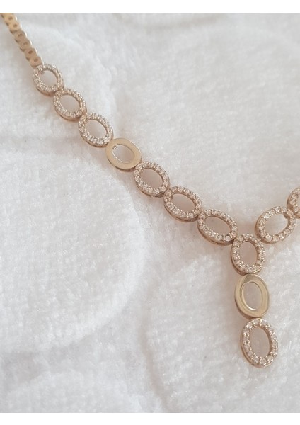 Altın Kaplama Gerdanlıklı Gümüş Kolye modelleri