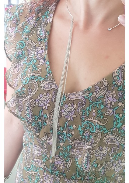 Tasarım Püsküllü Gümüş Kolye modelleri