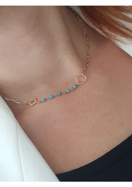 Firuze Taş Tasarım Gümüş Kolye modelleri