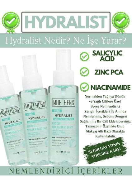 Hydralist Nemlendirici Bakım Spreyi Yağlı Ciltlere Özel 110 ml