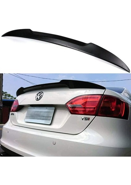 Vw Jetta 2011-2018 Uyumlu Plastik Parlak Siyah M4 Spoiler