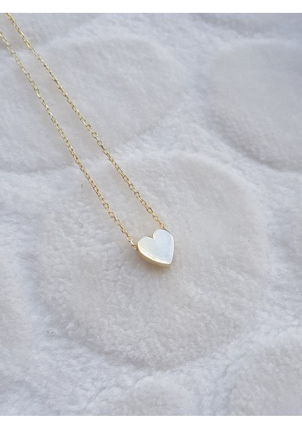Altın Kaplama Kalp Gümüş Kolye