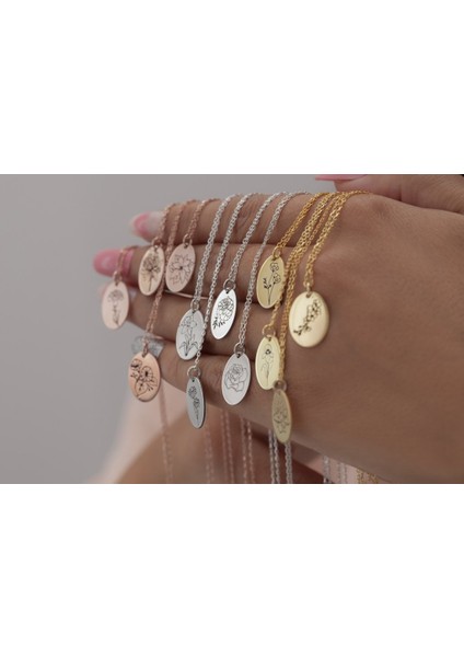 Doğum Çiçeği Gümüş Kolye Birth Flower Şubat Ayı Menekşe fiyatları