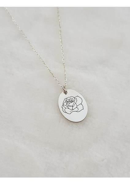 Doğum Çiçeği Gümüş Kolye Birth Flower Haziran Ayı Gül fiyatları