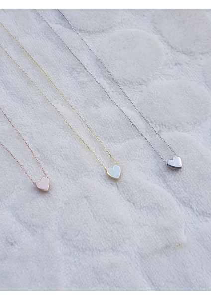 Rose Kaplama Kalp Gümüş Kolye fiyatları