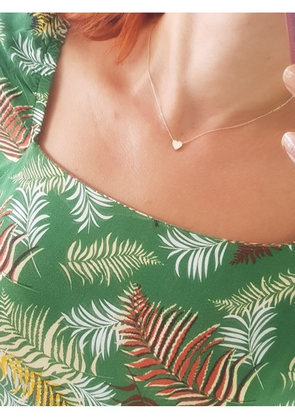 Rose Kaplama Kalp Gümüş Kolye modelleri