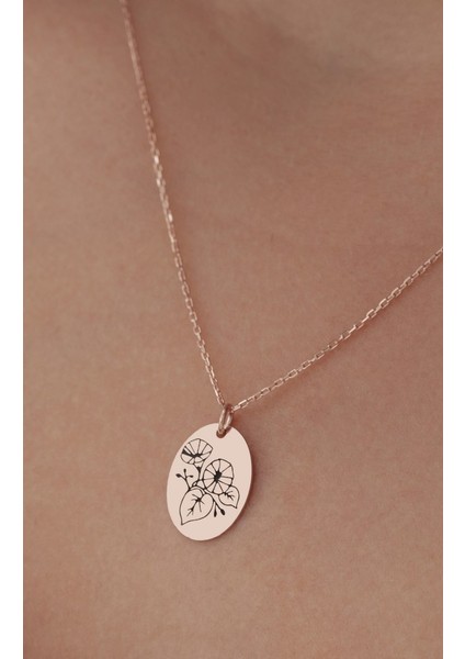 Doğum Çiçeği Gümüş Kolye Birth Flower Eylül Ayı Gündüz Sefası