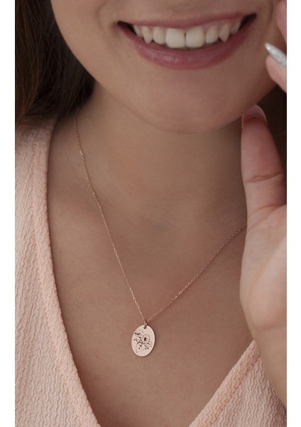 Doğum Çiçeği Gümüş Kolye Birth Flower Eylül Ayı Gündüz Sefası modelleri