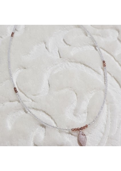 Ay Taşı Mineli Balık Tasarım Gümüş Kolye fiyatları