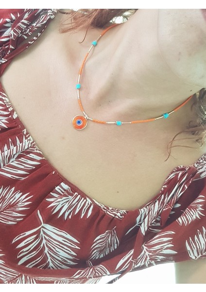 Sıvama Nazar Boncuğu Doğaltaş Gümüş Kolye fiyatları