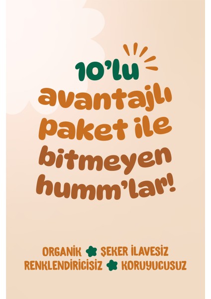 Organik Tatlı Atıştırmalık Paketi - 10 Adet (6 Çeşit)