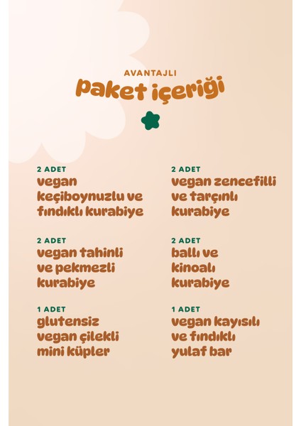 Organik Tatlı Atıştırmalık Paketi - 10 Adet (6 Çeşit)