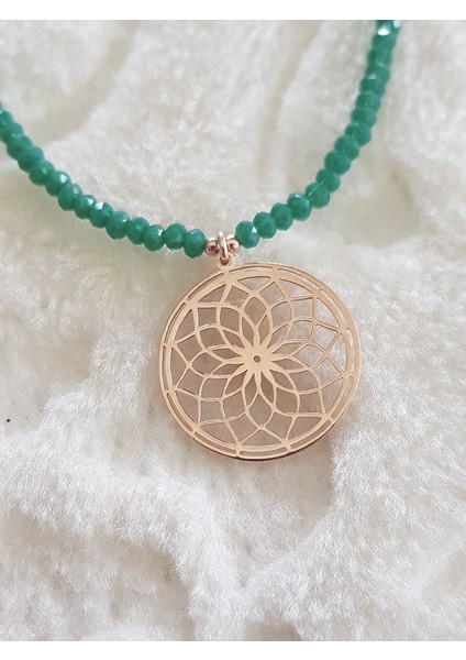 Yaşam Çiçeği Doğaltaş Tasarım Gümüş Kolye fiyatları