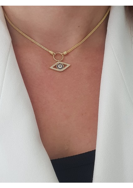 Italyan Zincirli Göz Gümüş Kolye fiyatları