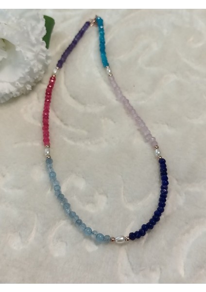 Doğal Taş Inci Tasarım Kolye modelleri