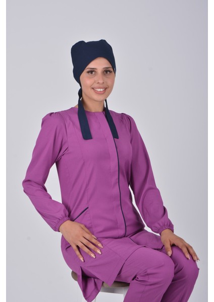 Açık Mor Soft Likra Hemşire Doktor Tesettür Takım fırsatları
