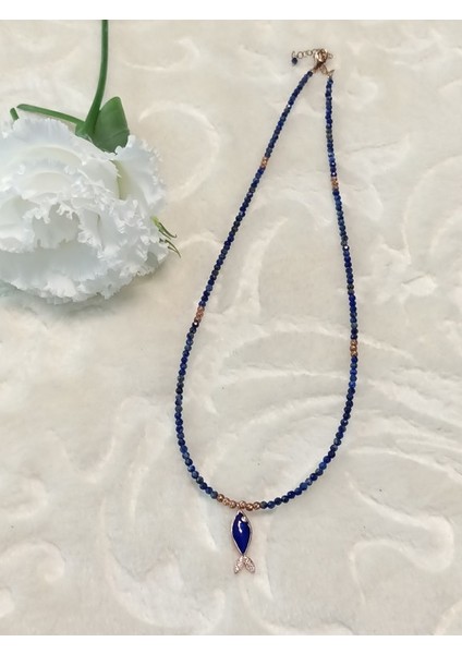 Balık Lapis Doğal Taş Kolye