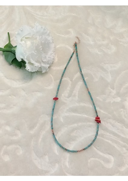 Mercan Taş Tasarım Kolye