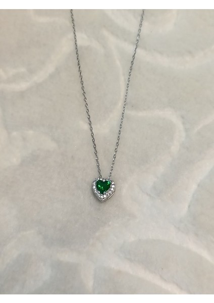 Swaroski Taş Kalp Gümüş Kolye modelleri