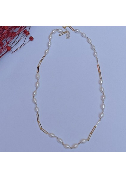 Inci Italyan Zincir El Yapımı Gümüş Kolye Altın Kaplama