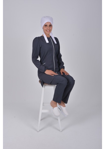 Antrasit Soft Likra Hemşire Doktor Tesettür Takım fırsatları