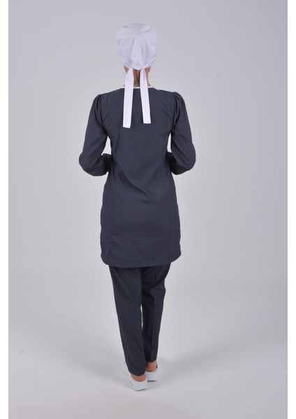 Antrasit Soft Likra Hemşire Doktor Tesettür Takım indirimleri