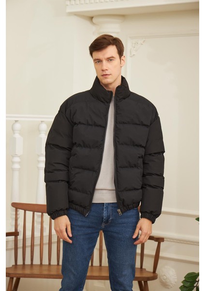 Erkek Oversize Şişme Mont Siyah - 832DNGR modelleri