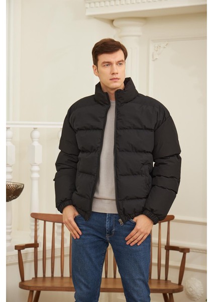 Erkek Oversize Şişme Mont Siyah - 832DNGR indirimleri
