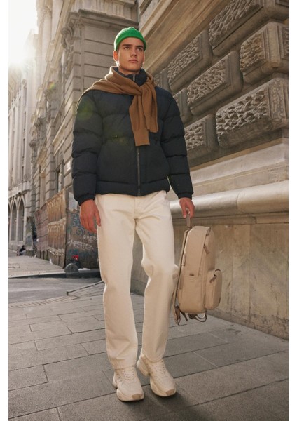 Erkek Su Geçirmez Şişme Mont Lacivert - 3634DNGR fırsatları