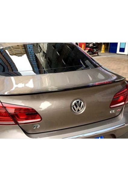 Vw Passat cc Uyumlu Plastik Parlak Siyah Boyalı Spoiler