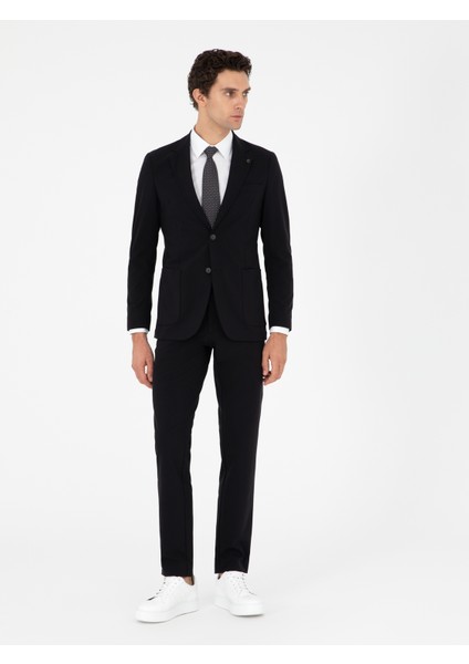 Erkek Siyah Slim Fit Takım Elbise 50296939-VR046