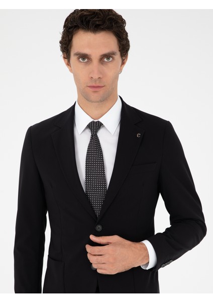 Erkek Siyah Slim Fit Takım Elbise 50296939-VR046 modelleri