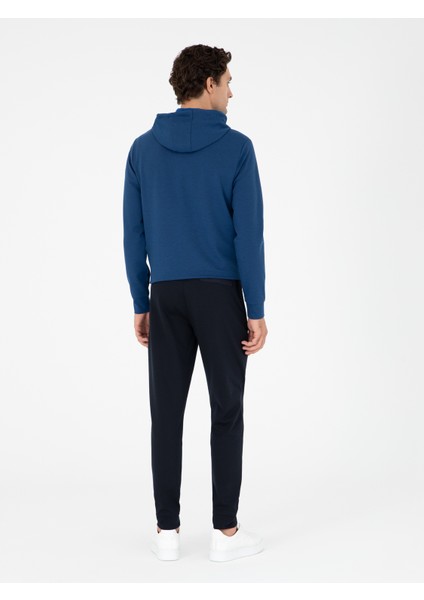 Erkek Lacivert Slim Fit Paçası Lastikli Nervürlü Eşofman Altı 50292584-VR033 fırsatları