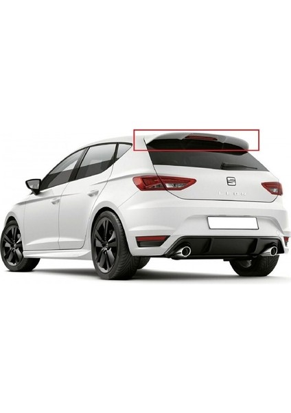 Seat Leon 2012-2019 Plastik Parlak Siyah Boyalı Spoiler