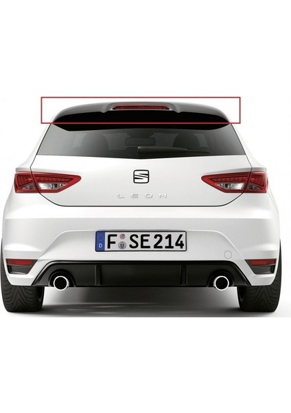 Seat Leon 2012-2019 Plastik Parlak Siyah Boyalı Spoiler