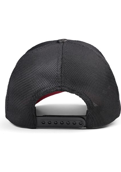 V1 Trucker Samuray - 10 Kod Logolu Unisex Kırmızı Siperli-Siyah Şapka fırsatları