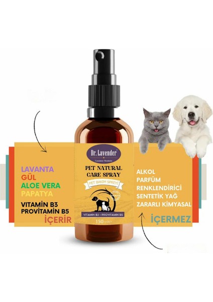 Pet Organik & Vegan & Aromaterapik Onarıcı Tüy Bakım Spreyi