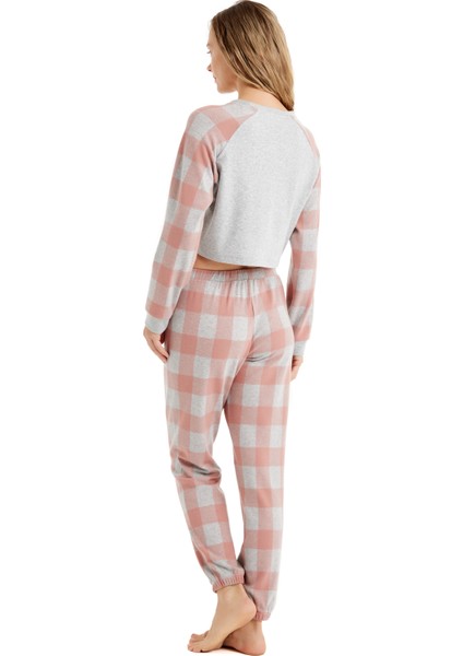 Kadın Pijama Takımı 60492 - Gri Melanj modelleri