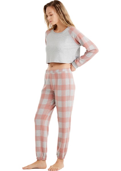 Kadın Pijama Takımı 60492 - Gri Melanj fırsatları
